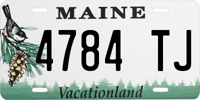 ME license plate 4784TJ