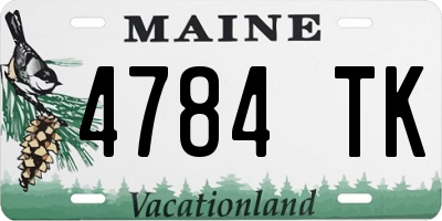 ME license plate 4784TK