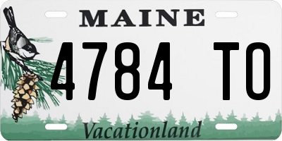 ME license plate 4784TO
