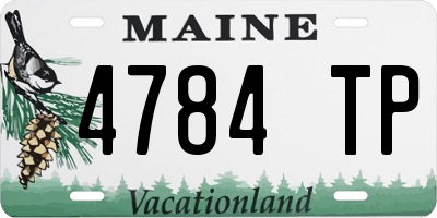 ME license plate 4784TP