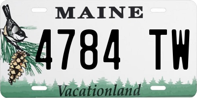 ME license plate 4784TW