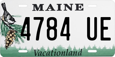 ME license plate 4784UE