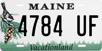 ME license plate 4784UF