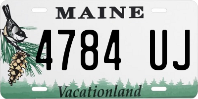 ME license plate 4784UJ