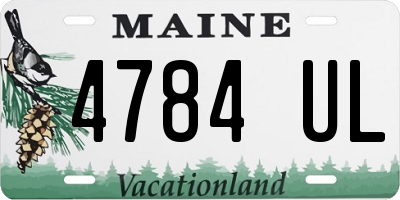 ME license plate 4784UL