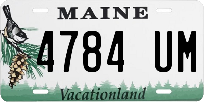 ME license plate 4784UM