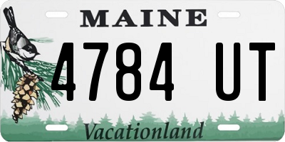 ME license plate 4784UT