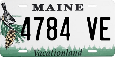 ME license plate 4784VE