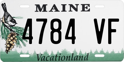 ME license plate 4784VF
