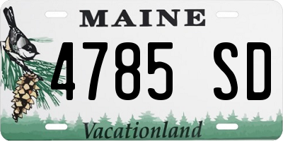 ME license plate 4785SD