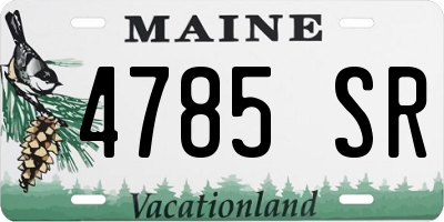 ME license plate 4785SR
