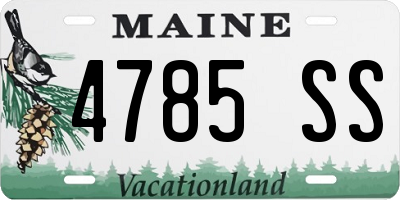 ME license plate 4785SS
