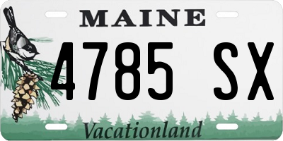 ME license plate 4785SX