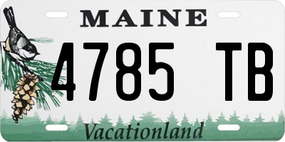 ME license plate 4785TB