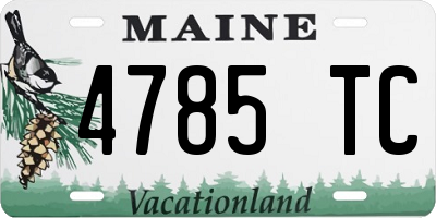 ME license plate 4785TC