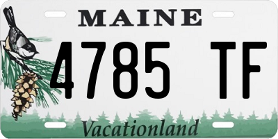 ME license plate 4785TF