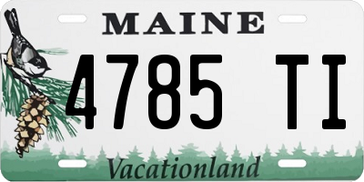 ME license plate 4785TI