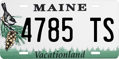 ME license plate 4785TS
