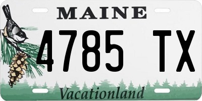 ME license plate 4785TX