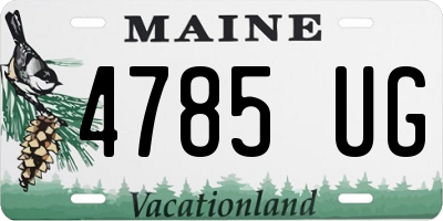 ME license plate 4785UG
