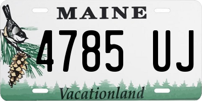 ME license plate 4785UJ