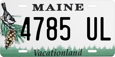 ME license plate 4785UL