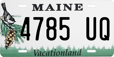 ME license plate 4785UQ