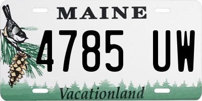 ME license plate 4785UW