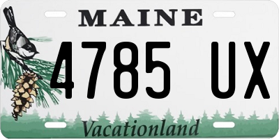 ME license plate 4785UX