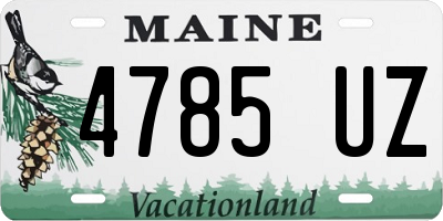 ME license plate 4785UZ