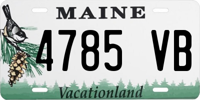 ME license plate 4785VB