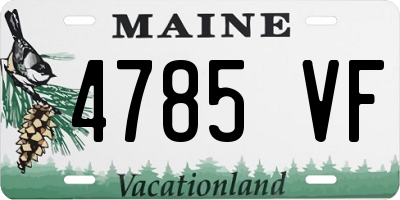 ME license plate 4785VF