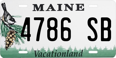 ME license plate 4786SB