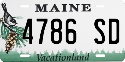 ME license plate 4786SD