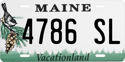 ME license plate 4786SL