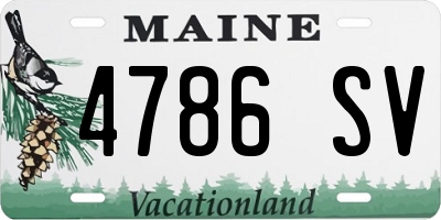 ME license plate 4786SV