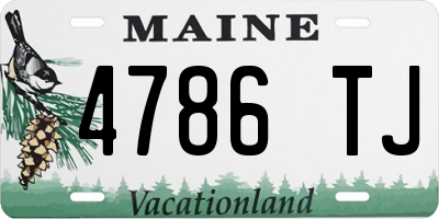 ME license plate 4786TJ