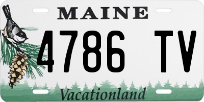 ME license plate 4786TV