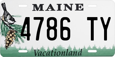 ME license plate 4786TY