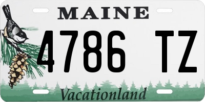 ME license plate 4786TZ
