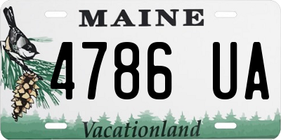 ME license plate 4786UA