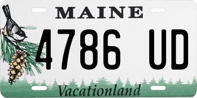ME license plate 4786UD