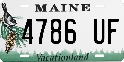 ME license plate 4786UF