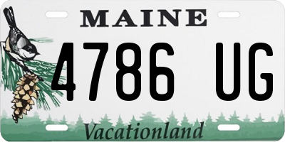 ME license plate 4786UG