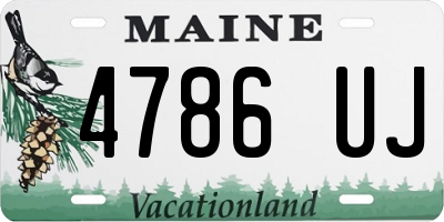 ME license plate 4786UJ