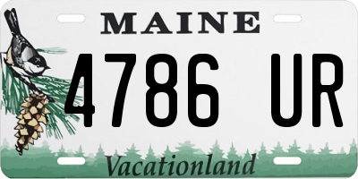 ME license plate 4786UR