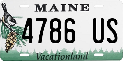 ME license plate 4786US