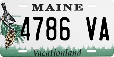 ME license plate 4786VA