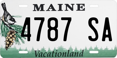 ME license plate 4787SA