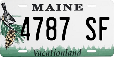 ME license plate 4787SF